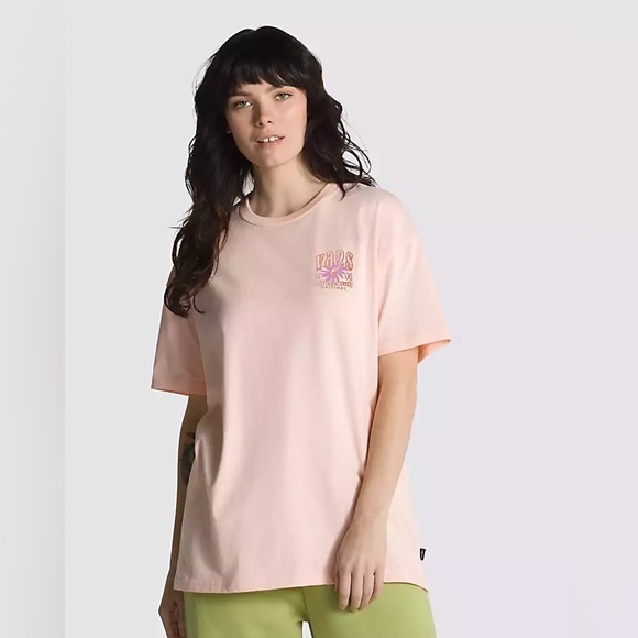 Vans Flower Balance Oversized Tee. Size: XS Color: Tropical Peach - Picture 5 of 8
